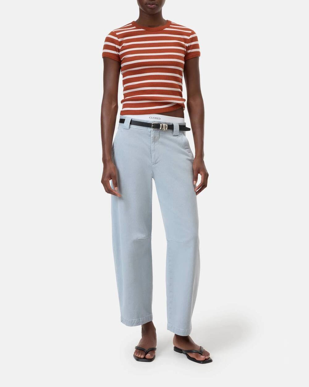 NEW CLOSED romi barrel pant in dove blue
